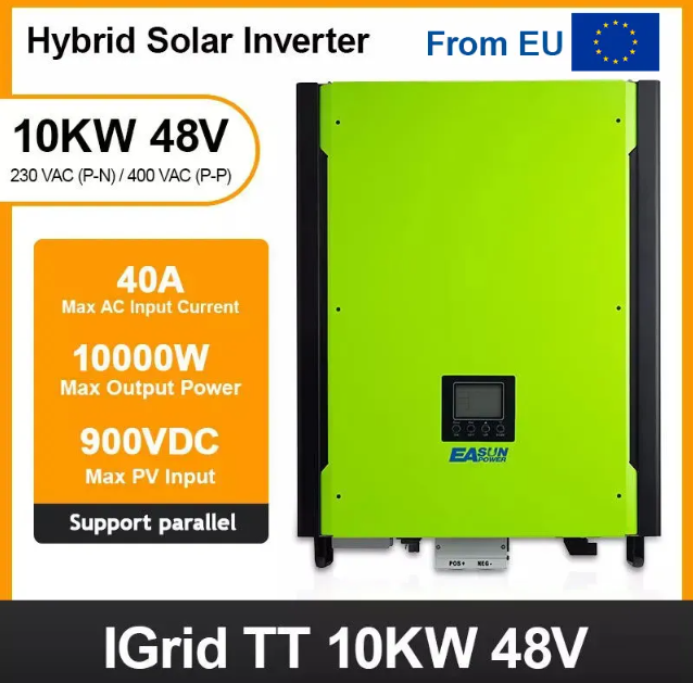 10KW 48V Hybrid Solar Inverter with Dual MPPT