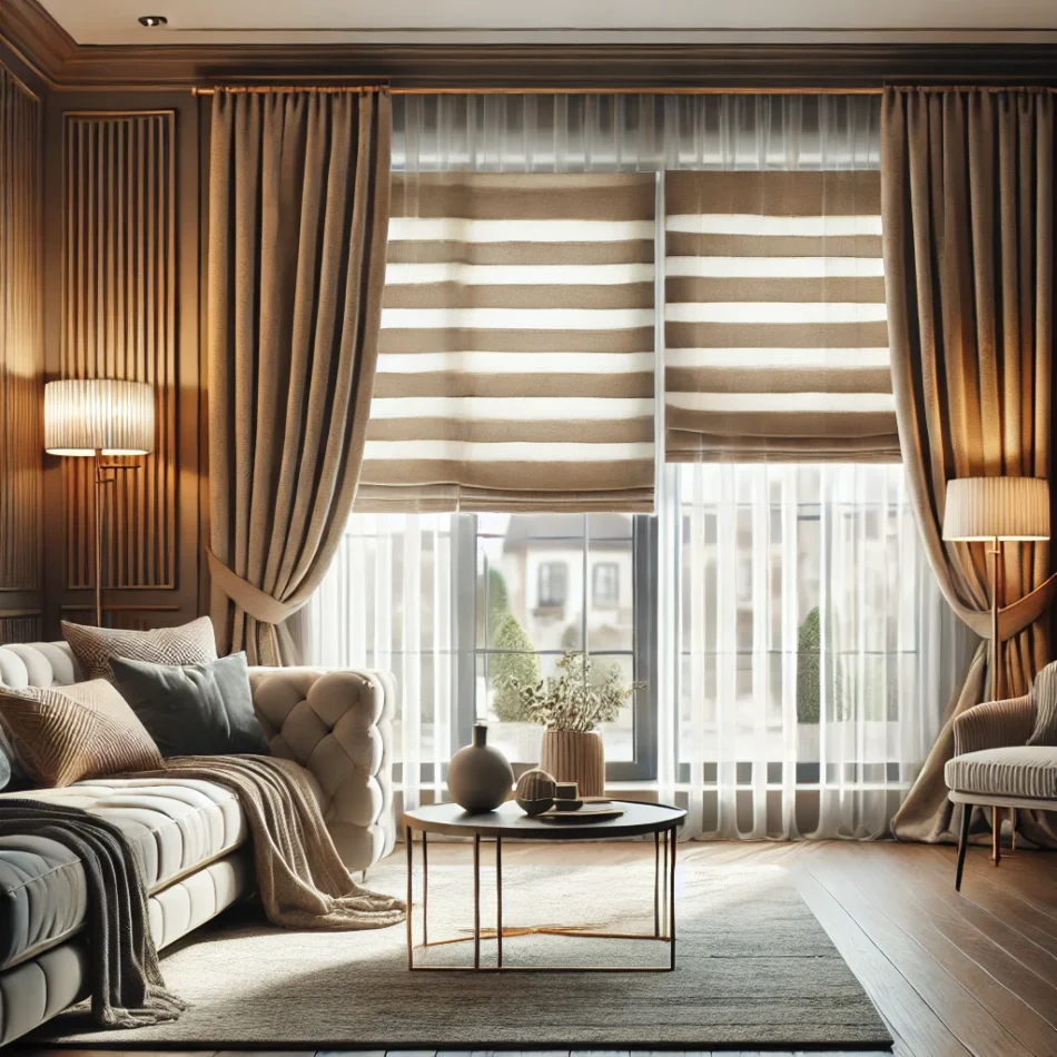 Roman blinds curtains
