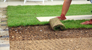 Laying turf