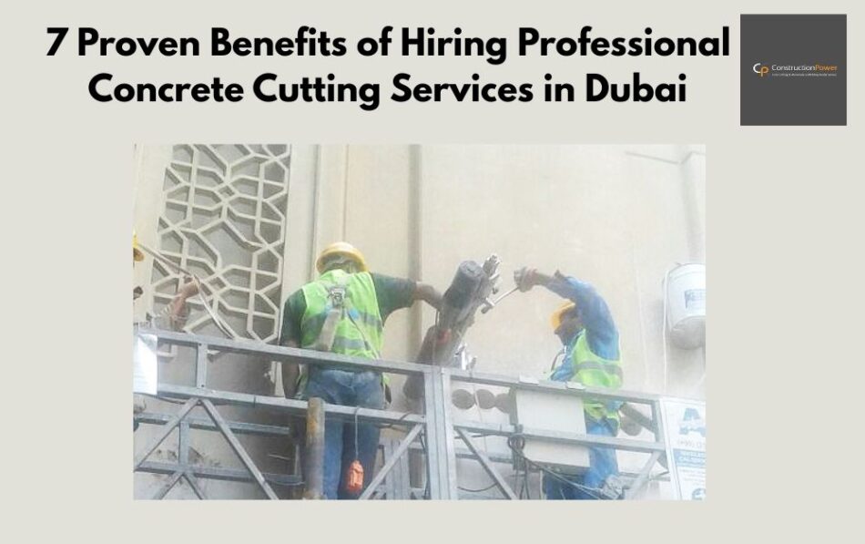 Concrete cutting services in Dubai
