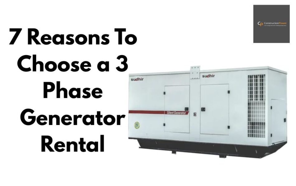 3 Phase Generator Rental