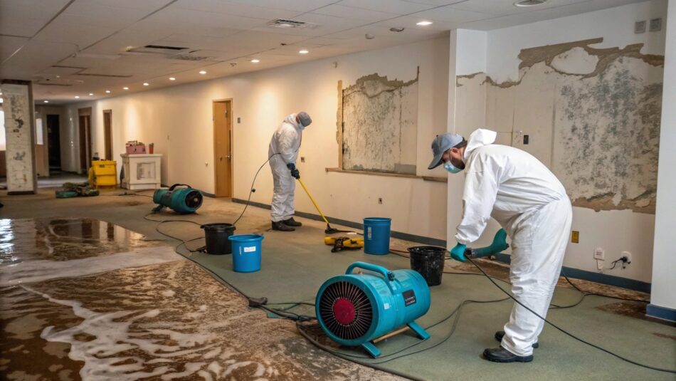 men doing water damage restoration