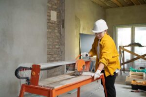 A renovation worker