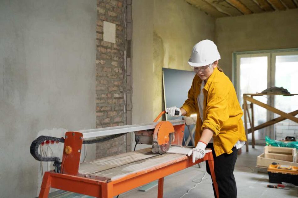 A renovation worker