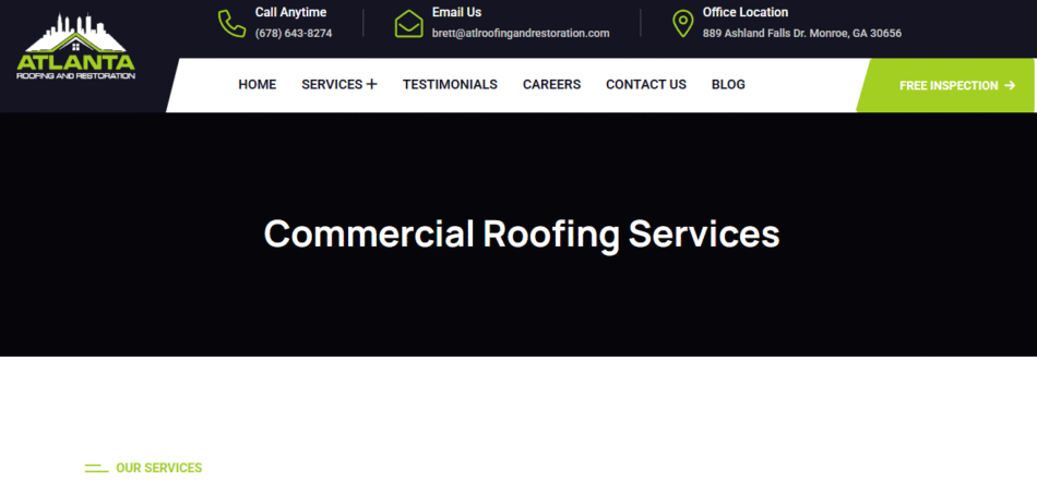 Commercial roofing servicescin atlanta