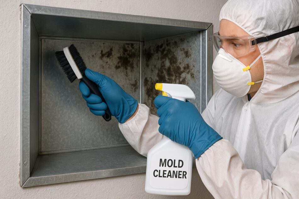 Air duct mold cleaning