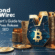 Stacked Bitcoin coins with a futuristic digital Bitcoin emblem and the text “Beyond The Wire: An Expert’s Guide to Crypto Press Release SEO” on a dark tech-themed background.