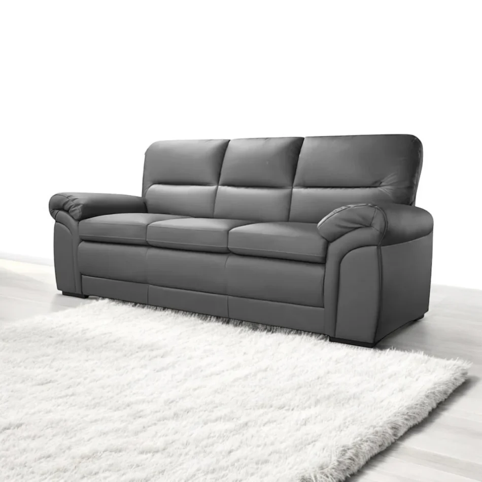 Grey Leather Sofa