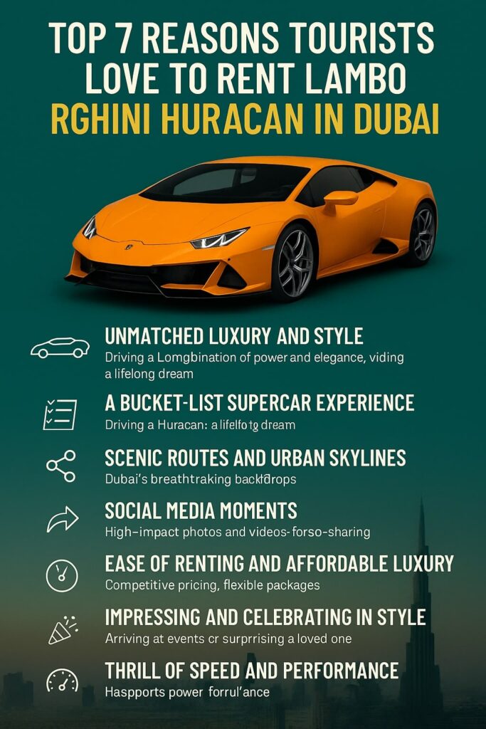 Top 7 Reasons Tourists Love to Rent Lamborghini Huracan in Dubai
