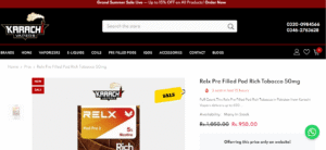 Relx Pre Filled Pod Rich Tobacco price in Pakistan