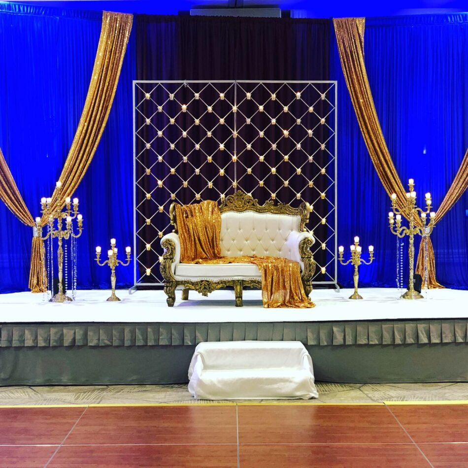 indian wedding reception stage decoration