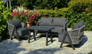 Hampton Casual Round Firepit Set