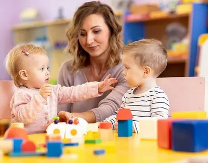 children are playing at nursery school