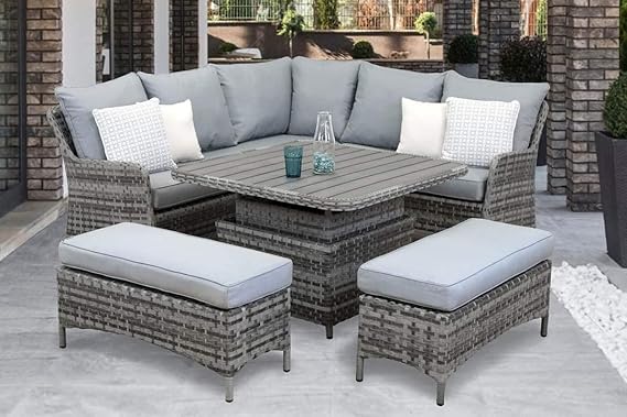 Rattan Ciara Dining Corner Sofa Set