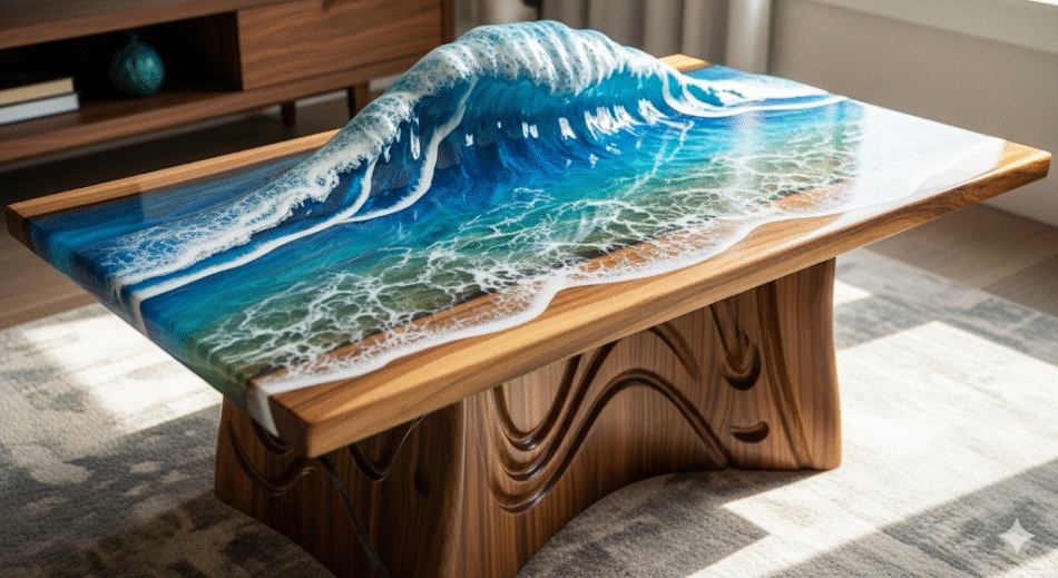 Ocean waves table