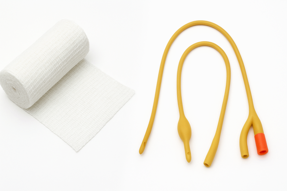 plaster of paris, catheters foley natural rubber
