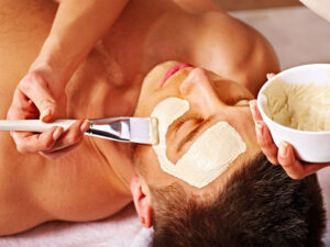 Men’s facial and wax