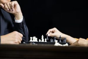 Chess tactics and opening strategies on a chessboard for online play
