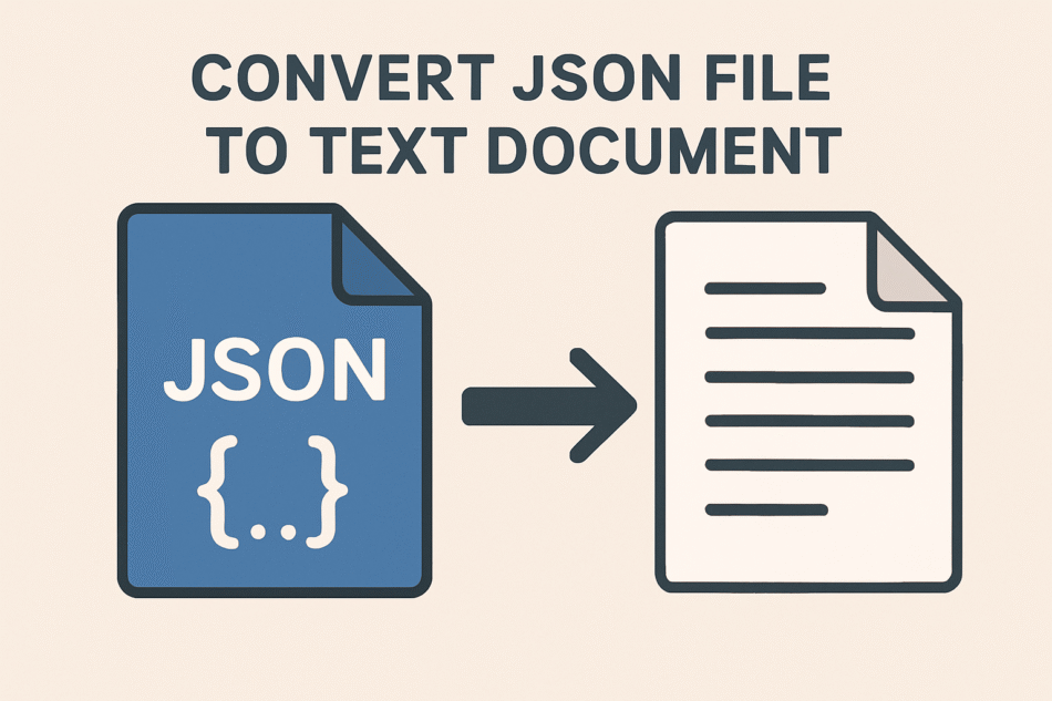 convert json file to text document