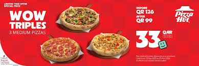 wow triple medium pizza deal