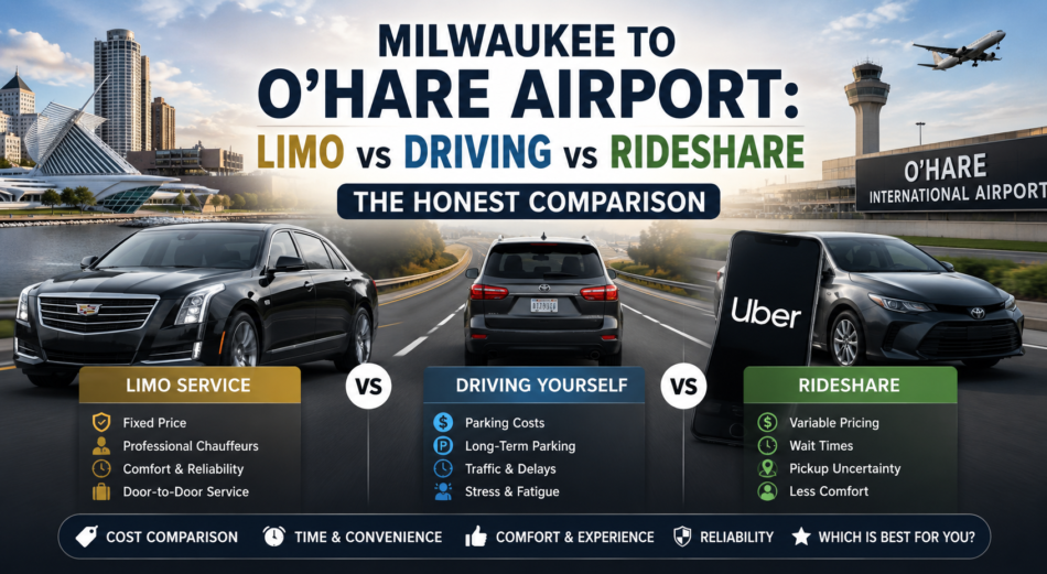 Milwaukee to O'Hare Airport: Limo vs Driving vs Rideshare