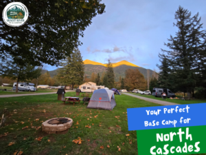 camping base camp in North Cascades