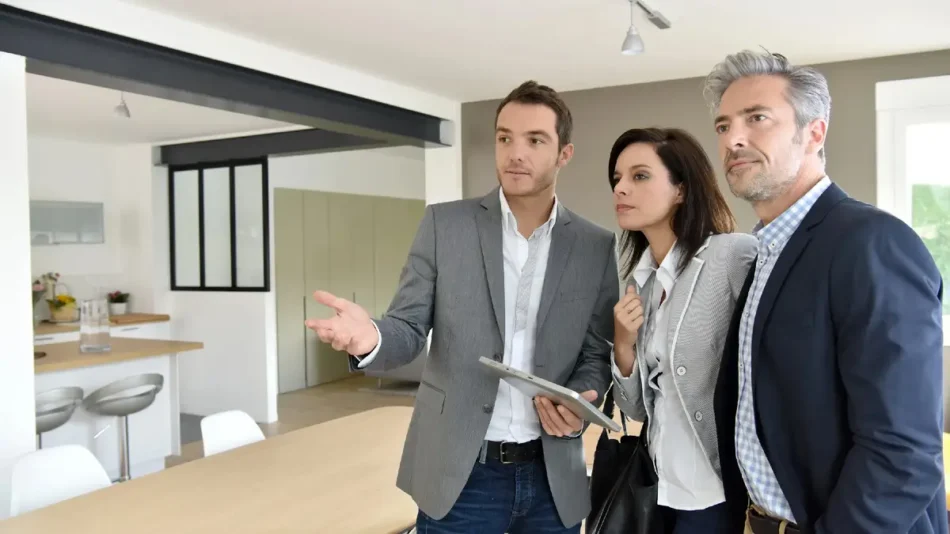 Real Estate Agent Showing a Modern Home