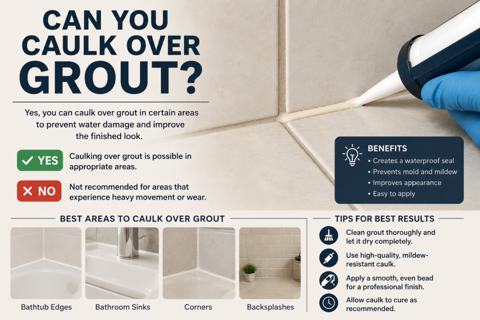 Can You Caulk Over Grout