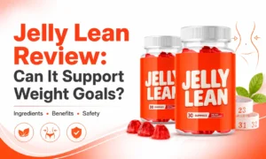 Jelly Lean review featured image showing two gummy supplement bottles with text asking whether Jelly Lean can support weight goals.