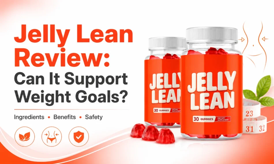 Jelly Lean review featured image showing two gummy supplement bottles with text asking whether Jelly Lean can support weight goals.