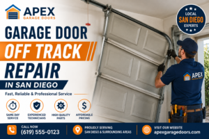 garage door off track repair San Diego