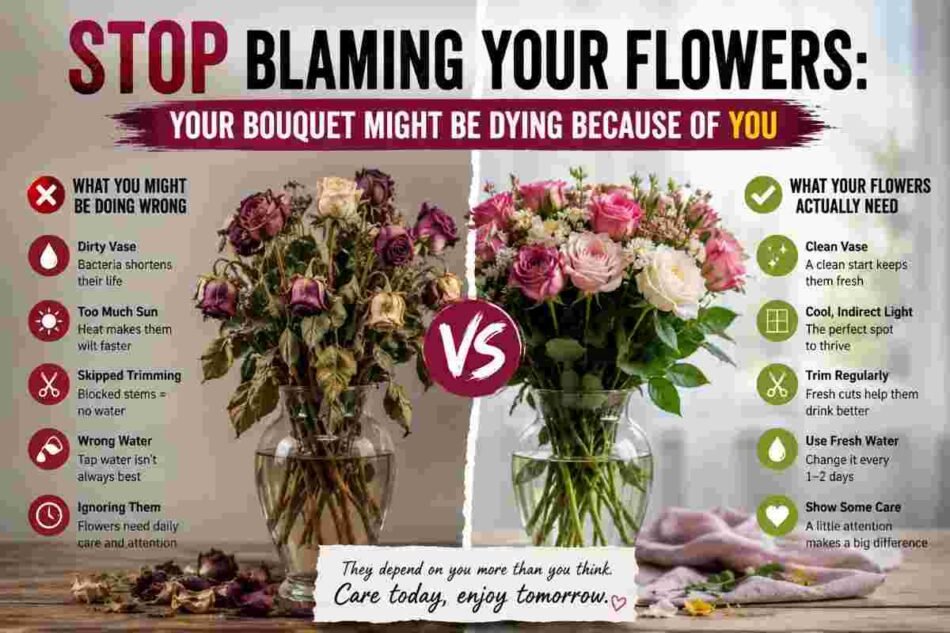 Stop Blaming Your Flowers: Your Bouquet Might Be Dying Because of You