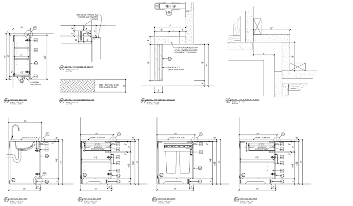 CAD millwork shop drawing