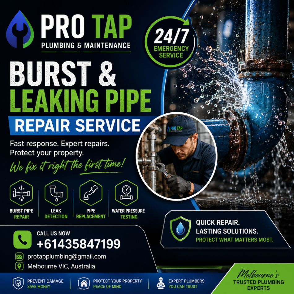 burst pipes melbourne