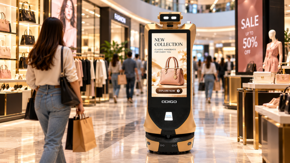 Advertising robots for mall