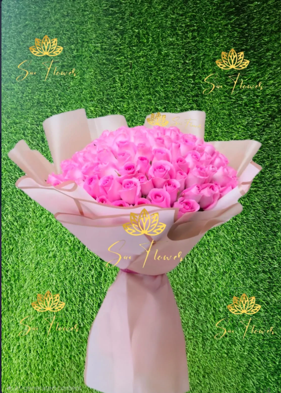 Beautiful thank you flowers bouquet featuring fresh pink roses and colorful seasonal blooms, thoughtfully arranged by Sai Flower to express gratitude and appreciation.