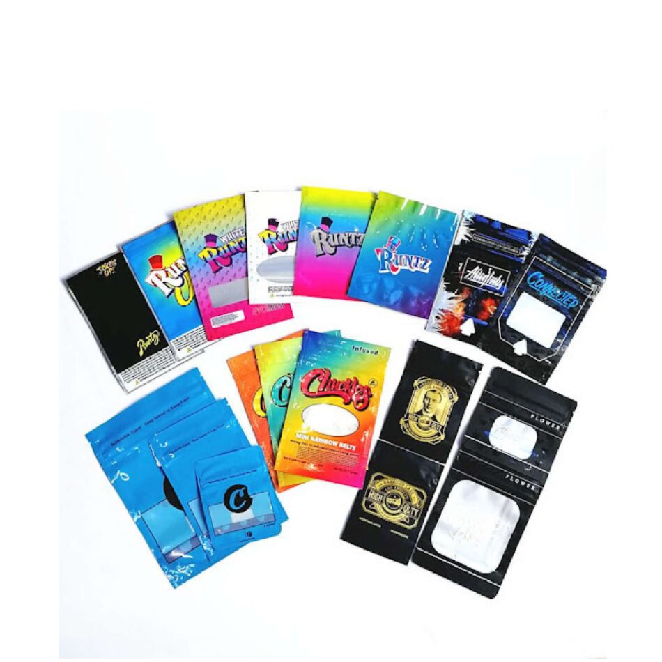 Discover Custom Mylar Bags with adaptable sizes, materials, artwork, closures